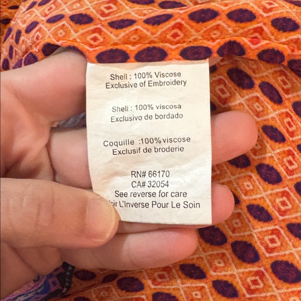 Bhanuni by Jyoti Emilia Beaded Peasant Blouse SZ M VGUC - Picture 9 of 10
